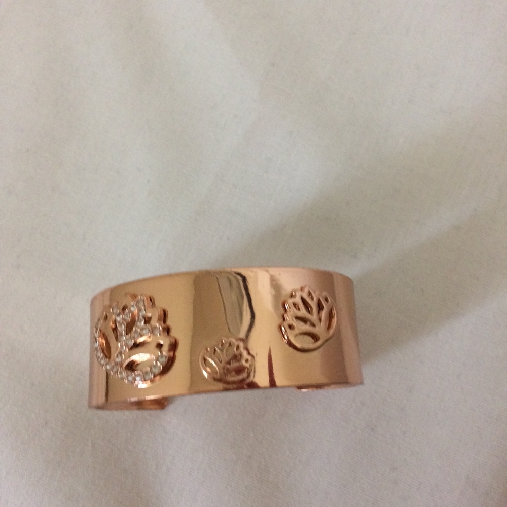 Inspired Life Rose Gold Tone Lotis Cuff Bracelet